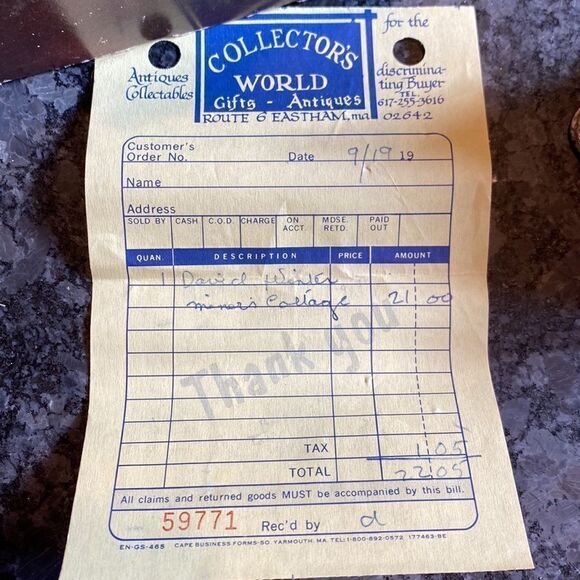 David Winter Miners Cottage 1982 - Picture 4 of 4